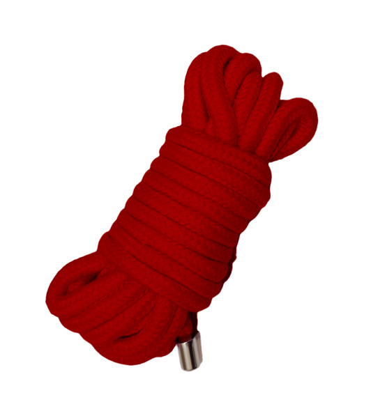 Cotton  Rope with metal tip 5M red - notaboo.es