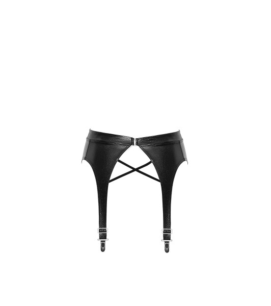 Cinturón de medias sexy Noir Handmade L, de vinilo, negro - 4 - notaboo.es