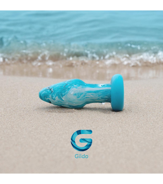Ocean Gildo anal plug, glass, blakitna, 10.8 x 4 cm - 6 - notaboo.es