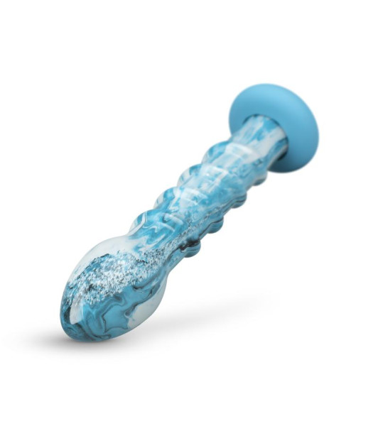 Ocean Gildo anal dildo, glass, blue, 18 x 3.8 cm - 3 - notaboo.es