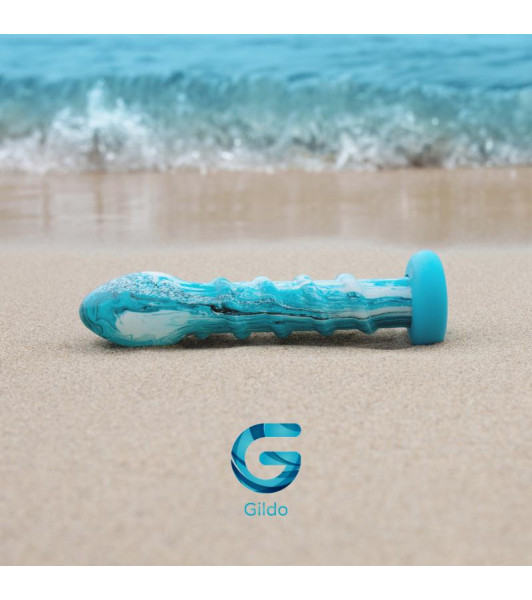 Ocean Gildo anal dildo, glass, blue, 18 x 3.8 cm - 6 - notaboo.es