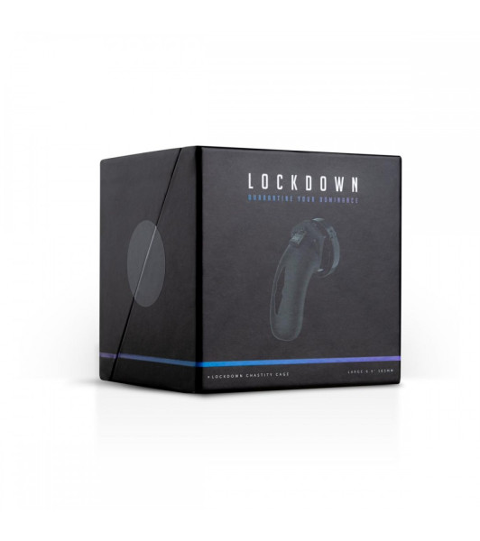 Cinturón de fidelidad masculino de plástico Lockdown, grande (10 cm), negro - 1 - notaboo.es