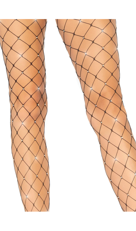 <p>Rhinestone micro net tights<br></p>