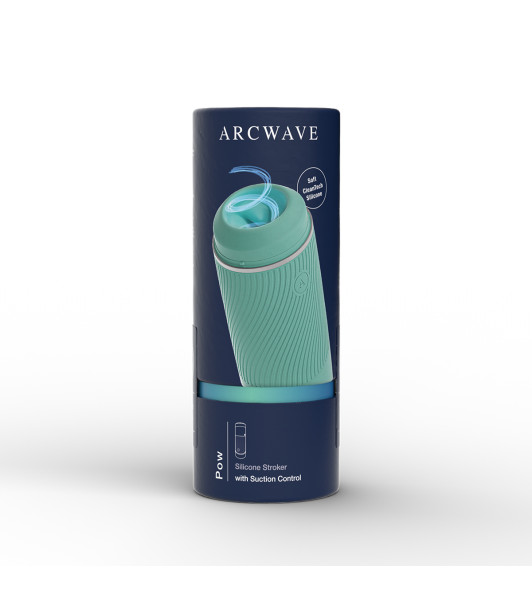 Arcwave Pow Stroker Mint high tech masturbator in flask, embossed, 18 x 7cm - 5 - notaboo.es