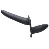 XR Brands dual dildo strapon with vibration with remote control, black, 14 x 3.5cm - 2 - notaboo.es