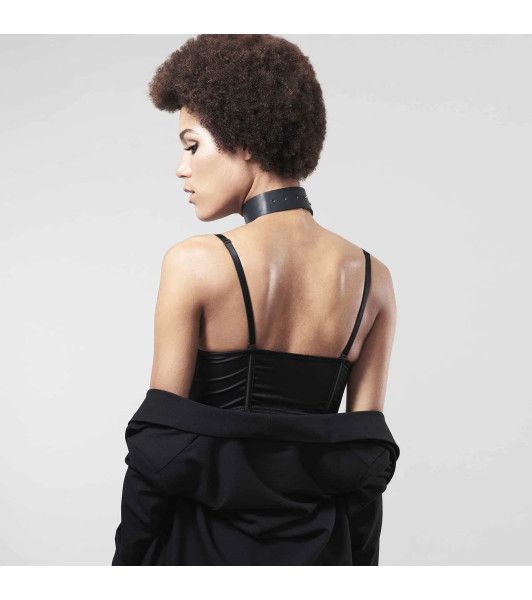 Collar laberinto con correa de Bijoux Indiscrets, color negro - 9 - notaboo.es