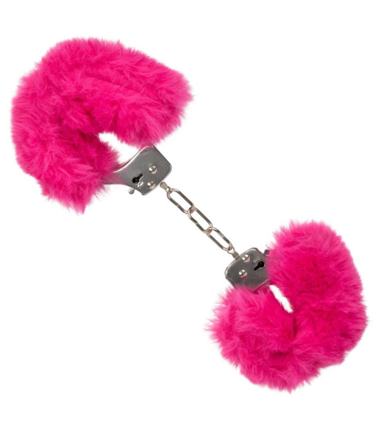 Esposas de piel California Exotic, metal, rosa - 2 - notaboo.es