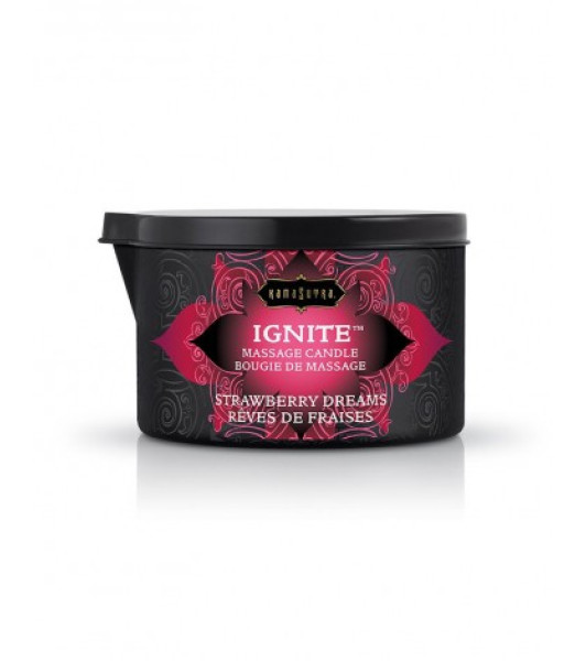 Kama Sutra Ignite Strawberry Dreams Massage Candle 170gr - notaboo.es