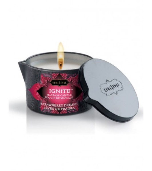 Kama Sutra Ignite Strawberry Dreams Massage Candle 170gr - 1 - notaboo.es