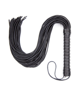 Flogger (whip) leather, black, 60 cm - notaboo.es
