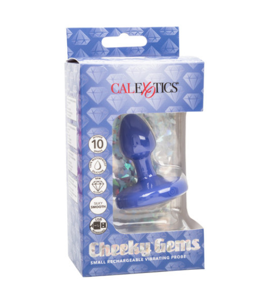  Cheeky Gems Small Rechargeable Vibrating Probe Blue - 3 - notaboo.es