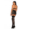 Camiseta de rejilla Obsessive Basitta, S/M, con cordón, negra - 3 - notaboo.es