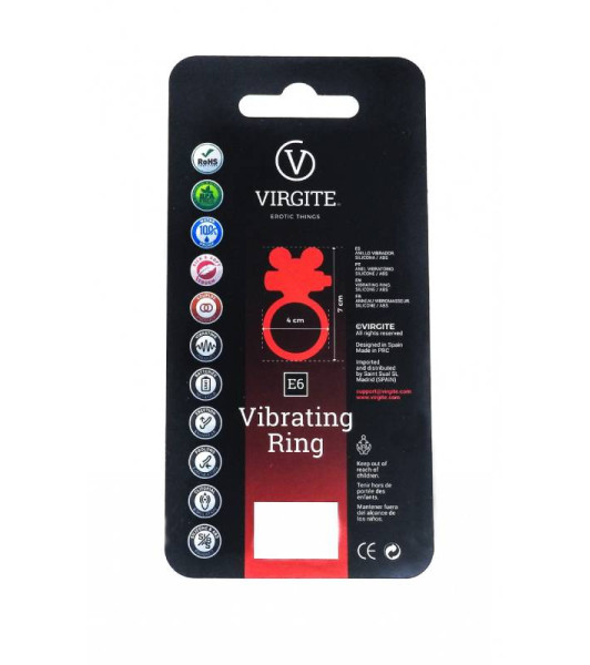 Vibrating Ring E6 Red - 5 - notaboo.es