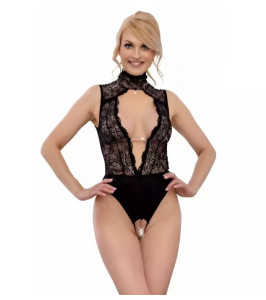 Sexy lace bodysuit with intimate neckline, M - notaboo.es