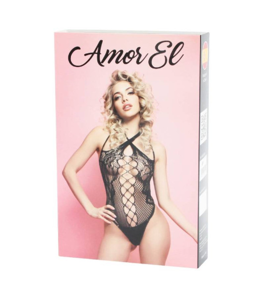Body sexy de rejilla con estampado Amor El S/L - 2 - notaboo.es