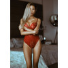 Body Sexy Leg Avenue Lace And Mesh, S, en encaje y malla, rojo - 4 - notaboo.es