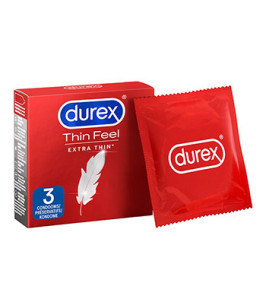 Durex - Condoms Thin Feel Extra Thin 3 st. - notaboo.es