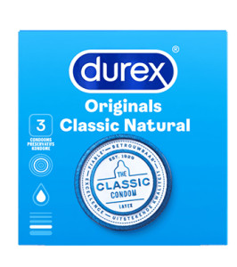 Durex - Originals Classic Natural Condoms 3 pcs - notaboo.es