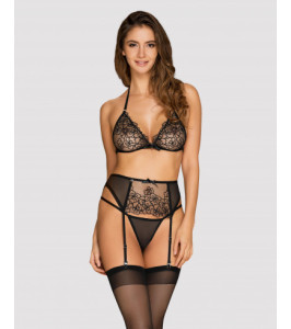 Sexy, black set with a garter belt - notaboo.es