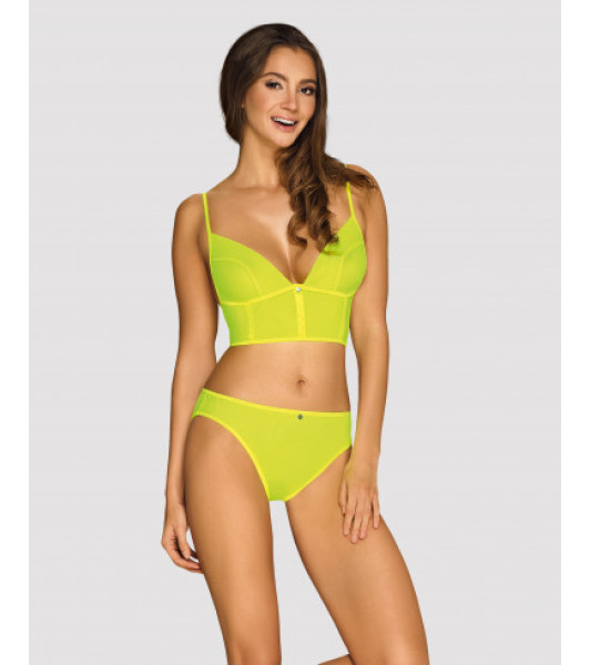 Neonia top i figi żółty  S/M - notaboo.es