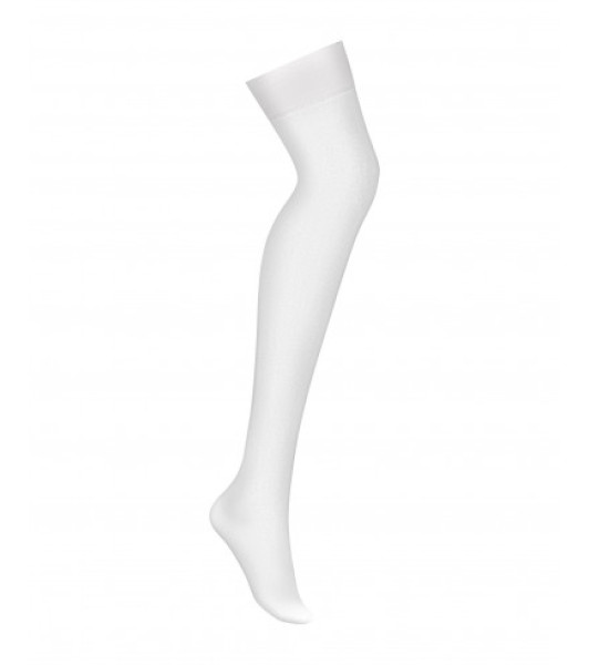 Erotic stockings Obsessive S800, white, L/XL - 1 - notaboo.es