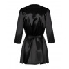 Erotic robe Obsessive Satinia, black, L/XL - 2 - notaboo.es