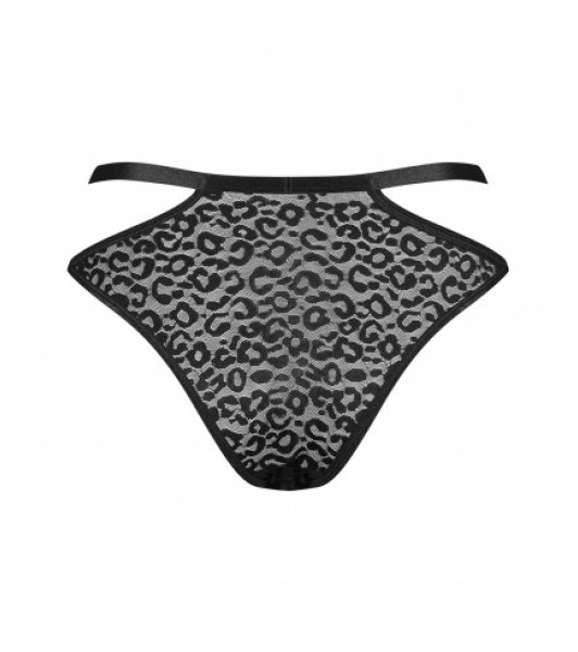 Sexy leopard print panties Bagirela Obsessive, black, S/M - 5 - notaboo.es