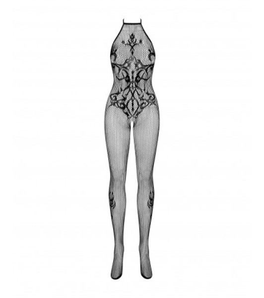Sexy bodystocking with Obsessive G308 patterns, intimate neckline, black, One Size - 2 - notaboo.es