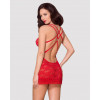 Bielizna- 860-CHE-3 koszulka i stringi czerwona  S/M - 10 - notaboo.es