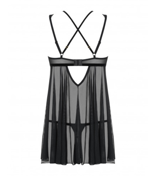 Bielizna-873-BAB-1 babydoll i stringi  S/M - 13 - notaboo.es