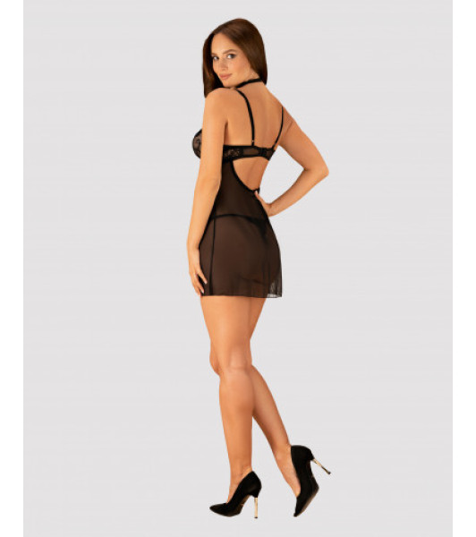 Babydoll con gargantilla de encaje - 1 - notaboo.es