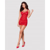 Bielizna- 860-CHE-3 koszulka i stringi czerwona  S/M - 11 - notaboo.es