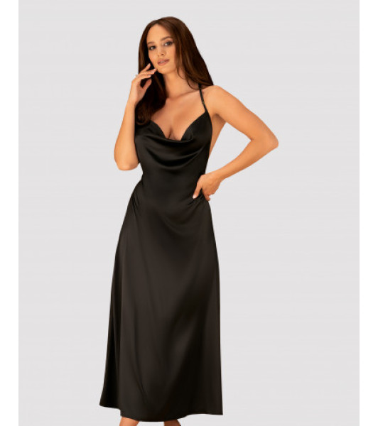 Long, black dress Agatya L/XL - notaboo.es