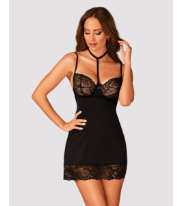 Black chemise with thong - notaboo.es