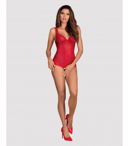 Bielizna-Rougebelle body otwarte czerwone  S/M - 8 - notaboo.es