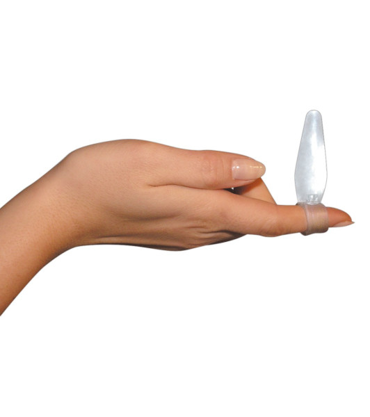 Plug anal con anillo para el dedo, transparente - 3 - notaboo.es