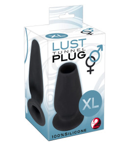 Lust XL You2Toys anal tube with tunnel, metal, silver, 13 x 5.9 cm - notaboo.es