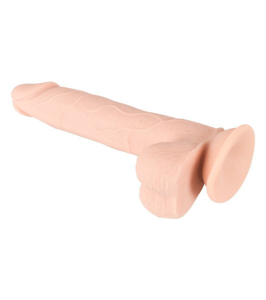 Realistic dildo with Orion scrotum on suction cup, beige, 24 x 4.4 cm - 12 - notaboo.es