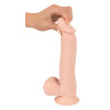Realistic dildo with Orion scrotum on suction cup, beige, 24 x 4.4 cm - 1 - notaboo.es