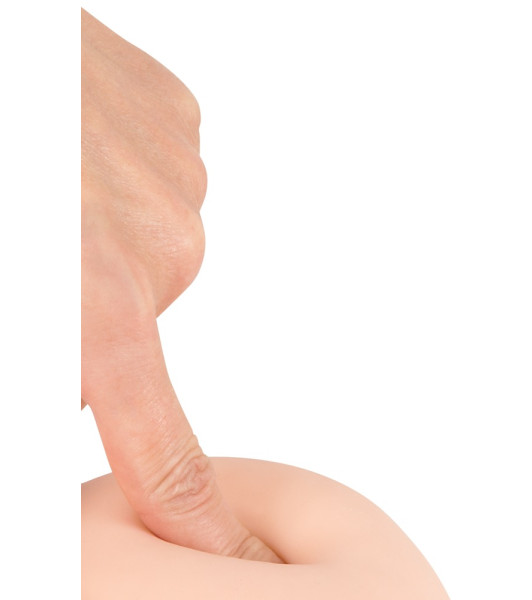 Realistic dildo with Orion scrotum on suction cup, beige, 24 x 4.4 cm - 14 - notaboo.es