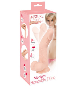 Realistic dildo with Orion scrotum on suction cup, beige, 24 x 4.4 cm - notaboo.es