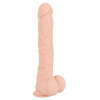 Giant dildo on Orion suction cup with scrotum, beige, 29.5 x 5.2 cm - 2 - notaboo.es