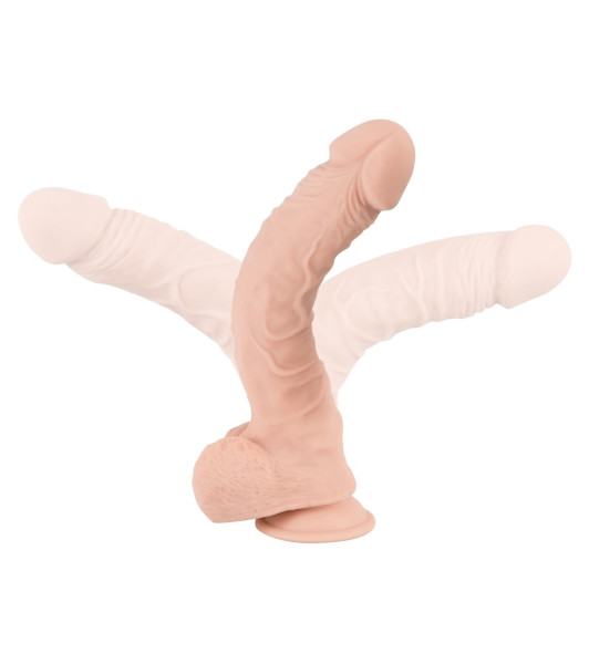 Giant dildo on Orion suction cup with scrotum, beige, 29.5 x 5.2 cm - 12 - notaboo.es