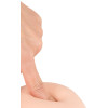Giant dildo on Orion suction cup with scrotum, beige, 29.5 x 5.2 cm - 5 - notaboo.es