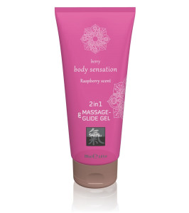 Lubricant - Shiatsu Gel 2in1 Raspberry Scent, 200 ml - notaboo.es