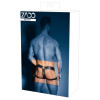 Men's leather chastity belt panties, 4 padlocks, black, S/M - 10 - notaboo.es