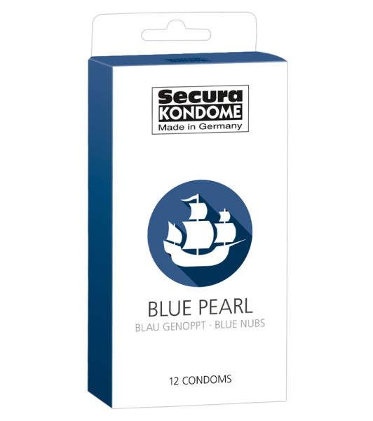 Secura Blue Pearl Condoms - 12 Pieces - notaboo.es