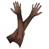 Gloves above elbow, fine mesh Net Gloves, black, size S-L - 2 - notaboo.es
