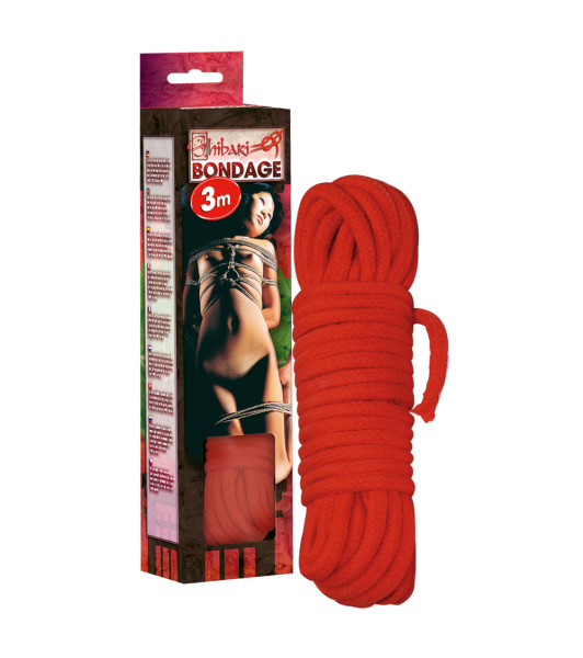 Bondage rope Orion, red, 3 m - 1 - notaboo.es