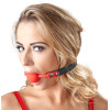 Silicone ball gag, red, with black strap - 2 - notaboo.es